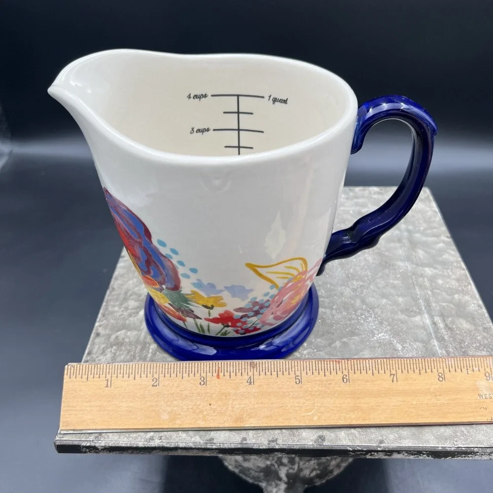 The Pioneer Woman Stoneware 4 Cup 1 Quart Measuring 118193 Celia Blue Floral